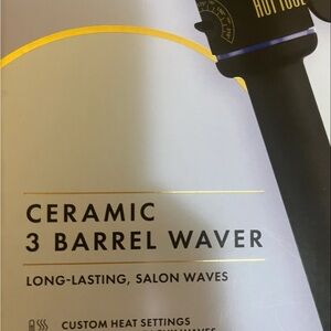 Ceramic 3-Barrel Waver Hair Tool - Black